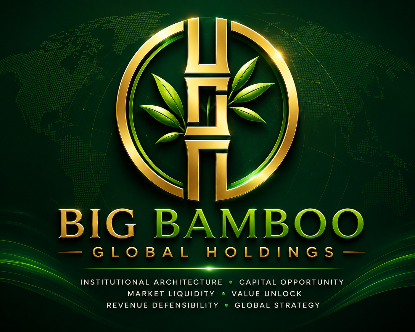 BigBamboo Global Holdings logo on dark background